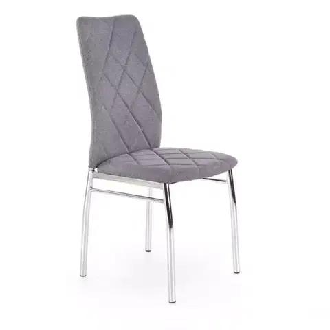 Čalúnené stoličky Stolička K309 tkanina/kov svetlý popol 43x57x97