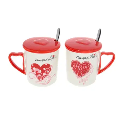 Hrnčeky a šálky Sada hrnčekov Beautiful Love I z przykrywką 350ml