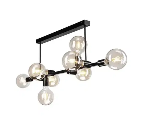 Svietidlá  Luster na tyči ASTRID 8xE27/60W/230V čierna LM 8.146