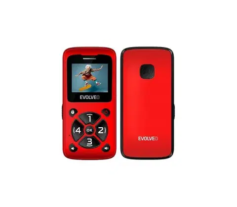 Predlžovacie káble Evolveo - EasyPhone ID mobilný telefón pre seniorov červený EP-400-IDR