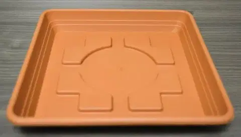 Kvetináče a truhlíky Kinekus Miska pod kvetináč 14 UH 14x14cm, štvorcova, terakota TERRA