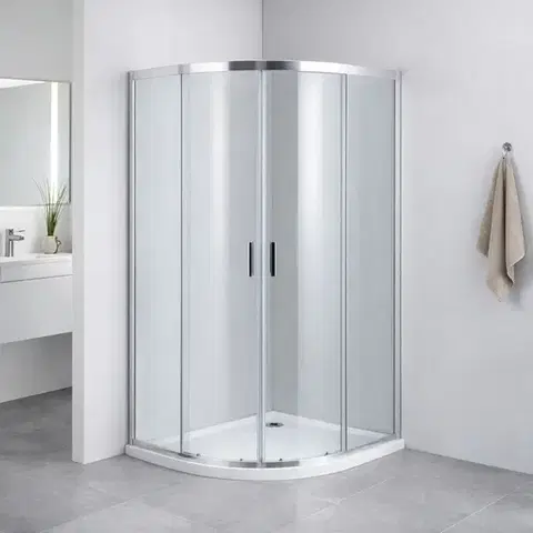 Sprchovacie kúty HOPA - Sprchový kút BARCELONA PLUS - Farba rámu zásteny - Hliník chróm, Rozmer A - 80, Rozmer B - 80, Smer zatváranie - Univerzálny Ľavé / Pravé, Výplň - Grape bezpečnostné sklo - 5/6 mm OLBPAL80CGBV