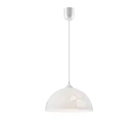 Svietidlá  Luster na lanku 1xE27/60W/230V listy LM 1.3.7 BIAŁY