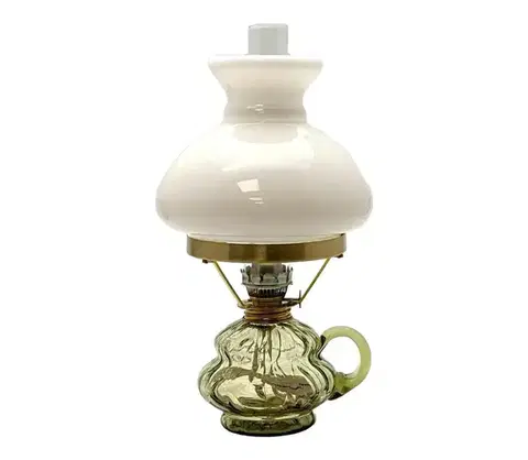 Lampy Floriánova huť Petrolejová lampa ANNA 33 cm lesná zelená veľká krakle 111-0120-1502-12-10-000
