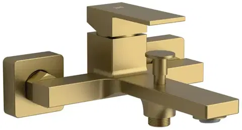 Kúpeľňové batérie SAPHO - CUBEMIX nástenná vaňová batéria, zlato mat CM010GB