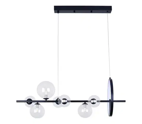 Svietidlá  LED Luster na lanku HYBRID LED/15W/230V + 7xG9/6W 4000K čierna 331113