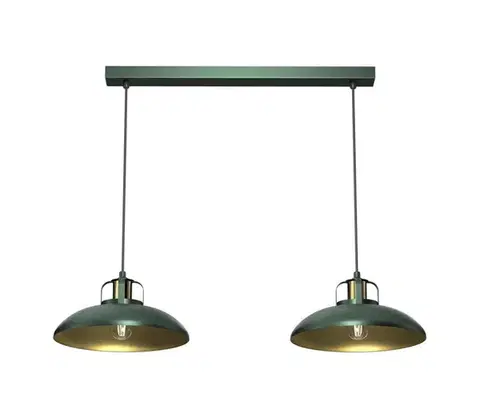 Svietidlá  Luster na lanku FELIX 2xE27/60W/230V zelená MLP7710