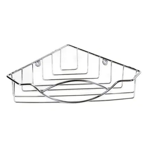 Regály a poličky Kinekus Polička rohová drôtená, chrómová 31x20x6cm