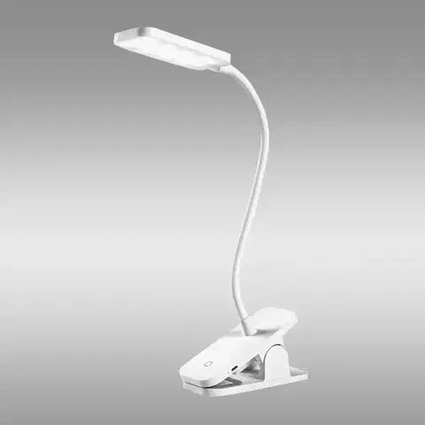 Stolné lampy na písací stôl Stolová lampa Panan CLIP SQUARE USB biela LED LB1
