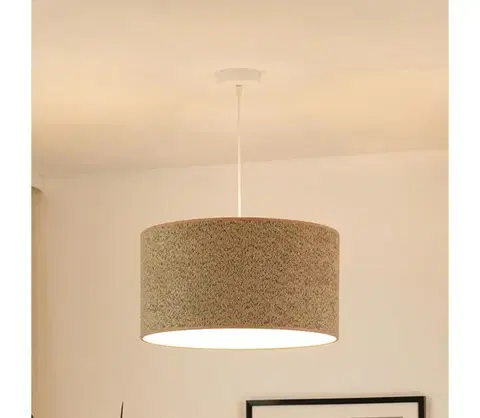 Svietidlá BRILAGI - Luster na lanku BOUCLE ROLLER 1xE27/15W/230V pr. 50 cm hnedá 608695