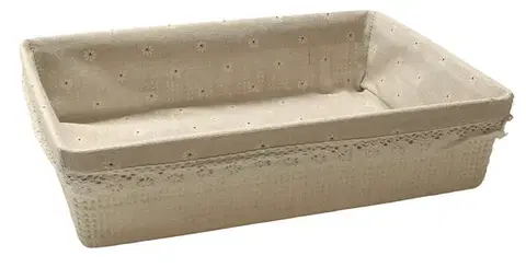 Košíky úložné MAKRO - Košík s látkou 35,2x26,2x8,5cm