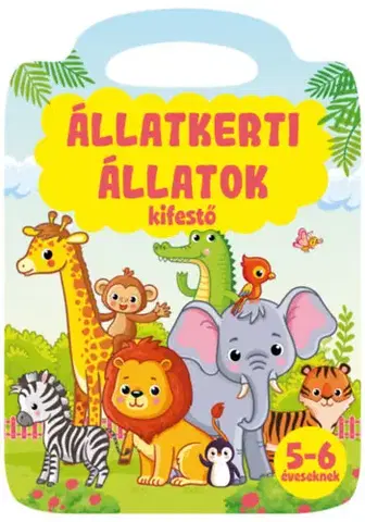 Pre deti a mládež - ostatné Állatkerti állatok kifestő - kifestő 5-6 éveseknek