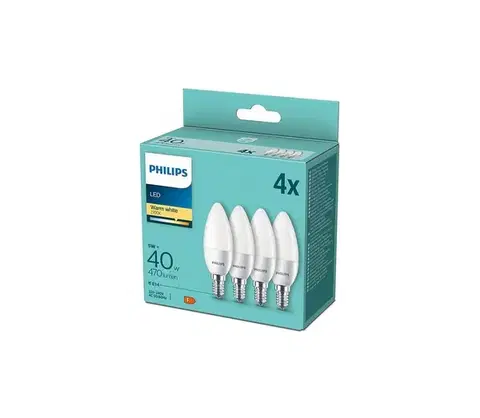 Žiarovky SADA 4x LED Žiarovka Philips B35 E14/5W/230V 2700K 8719514313408