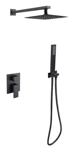 Kúpeľňové batérie BESCO BESCO - Podomietkový sprchový set SLIM MODERN/VARIUM II - Čierna matná BABPMVIICZ