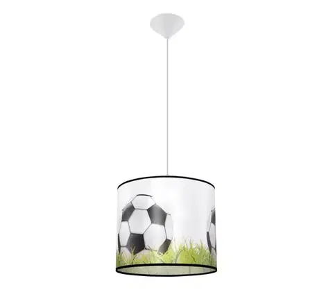 Svietidlá  SL.1428 - Detský luster na lanku FOOTBALL 1xE27/15W/230V pr. 30 cm SL.1428