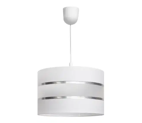 Svietidlá  Luster na lanku HELEN 1xE27/15W/230V biela W-0803/1 WT+SL+MAT