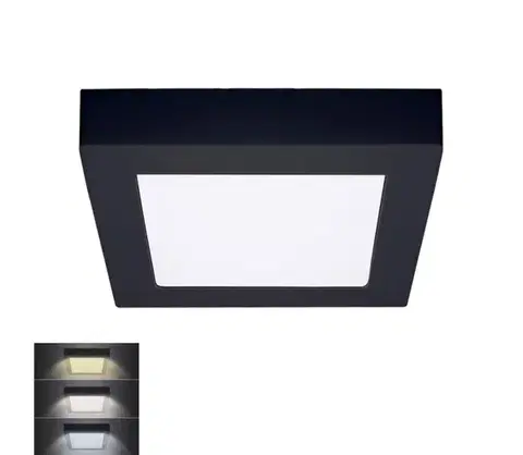 Svietidlá  WD171-B- LED Stropné svietidlo LED/12W/230V 3000/4000/6000K čierna hranatý WD171-B
