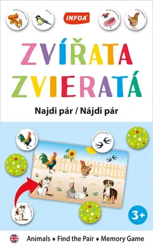 Pre deti a mládež - ostatné Výuková hra (krabička) - Najdi pár - Zvířata/ Zvieratá (CZ/SK vydanie)