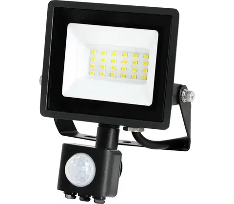 Záhradné lampy  LED Vonkajší reflektor so senzorom LED/20W/230V IP44 6500K čierna KFLNLC20ZBR