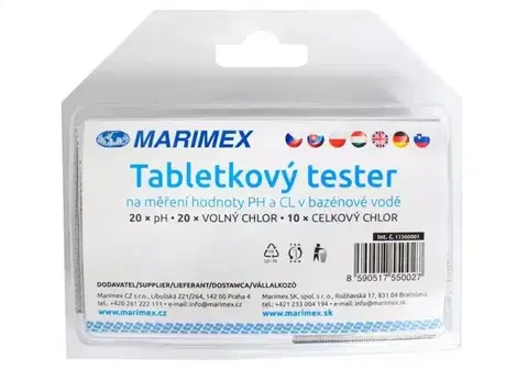 Merače bazénov a dávkovače Tester na pH a koncentráciu chlóru