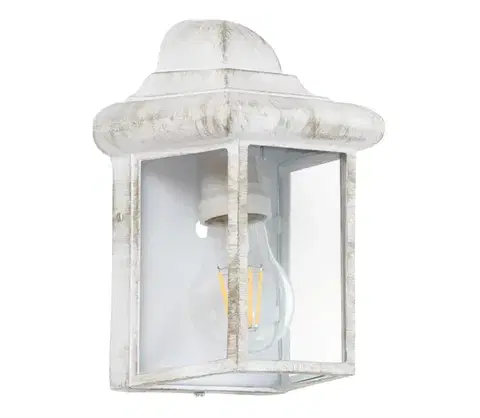 Záhradné lampy Rabalux 8753 - Vonkajšie nástenné svietidlo NORVICH 1xE27/60W/230V IP43 biela 8753