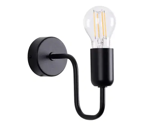 Svietidlá  SL.1445 - Nástenná lampa VECTOR 1xE27/15W/230V čierna SL.1445