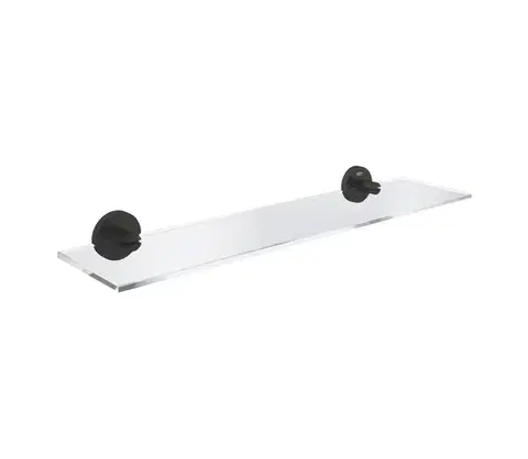 Svietidlá GROHE 412022430 - Sklenená polička START 530 mm čierna 412022430