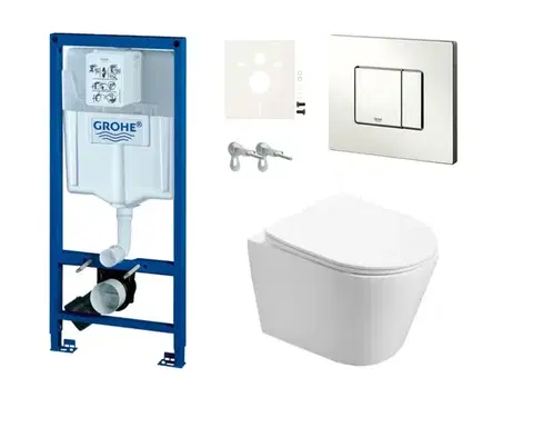 Záchody Cenovo zvýhodnený závesný WC set Grohe do ľahkých stien / predstenová montáž + WC SAT Infinitio SIKOGRSIN2S SIKOGRSIN2S
