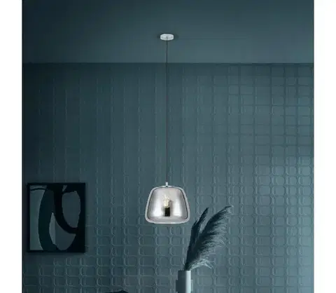 Svietidlá Eglo 39665 - Luster na lanku ALBARINO 1xE27/40W/230V pr. 35 cm dymová 39665