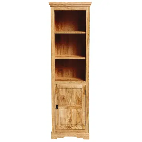 Knižnice Knižnica Guru 60x200x45 z mangového dreva