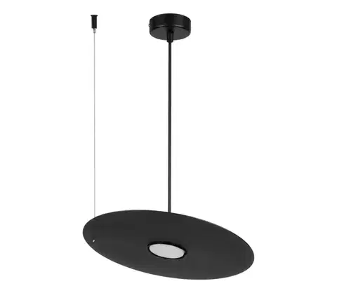 Svietidlá  Závesný luster na lanku PIATTO 1xGX53/15W/230V, priemer 35 cm, čierny MLP2909