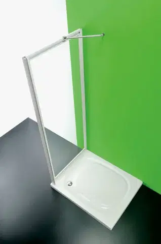 Sprchové dvere FORTE - Sprchová zástena ANTA FISSA CC - Farba rámu - Biela, Rozmer A - 100 cm, Výplň - Polystyrol 2,2 mm (acrilico) BSAFI10CCP