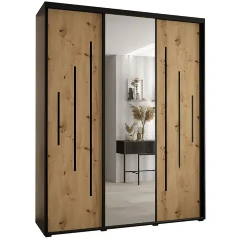 Šatníkové skrine Skriňa 45 Canaris 13 200 čierna/artisan/čierna