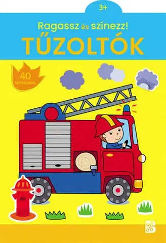 Nalepovačky, vystrihovačky, skladačky Ragassz és színezz! Tűzoltók