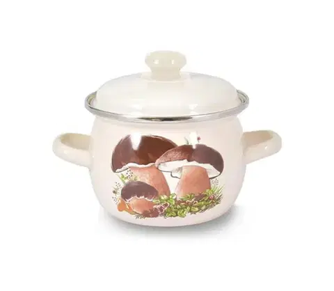Panvice a hrnce UTC Hrniec s pokrievkou TORO 3,5 l – motív húb 4419132MM