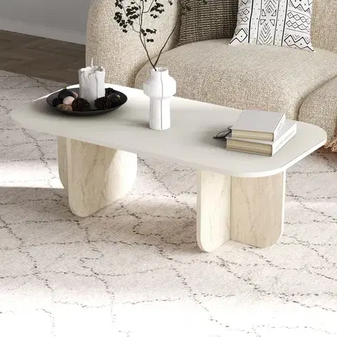 Konferenčné stolíky Konferenčný stolík Becaj - Sandstone, Travertine