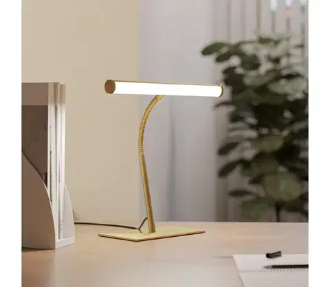 Lampy Eglo 901983 - LED stmievateľná stolná lampa RICCIONE LED/5W/230V 2700/4000/6500K zlatá 901983