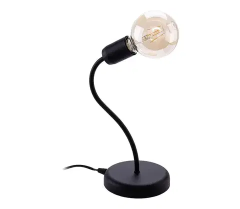 Lampy Jupiter 1673 - Stolná lampa LUCE 1xE27/60W/230V čierna 1673