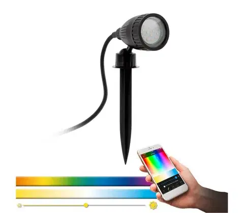 LED osvetlenie Eglo 98052 - RGB LED vonkajšie svietidlo NEMA-C 1xGU10/5W/230V IP44 98052