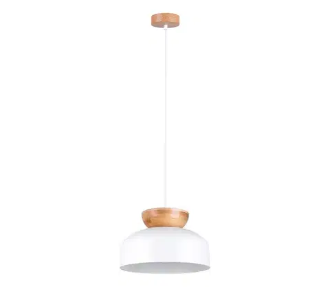 Svietidlá  SL.1350 - Luster na lanku MARION 1xE27/15W/230V pr. 29,5 cm biela SL.1350