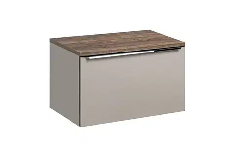 Nábytok ArtCom Kúpeľňová skrinka s doskou SANTA Fe Taupe D80/1 | 80 cm