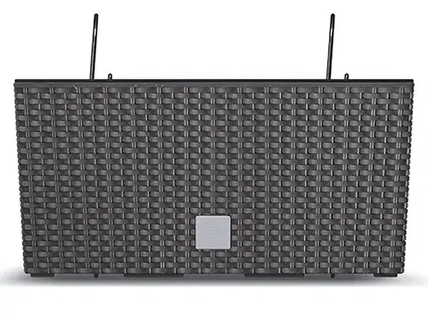 Kvetináče a truhlíky NABBI DRC400W plastový balkónový kvetináč 39,5 cm hnedá