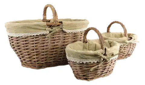 Boxy na skladovanie MAKRO - Košík prútený 3ks