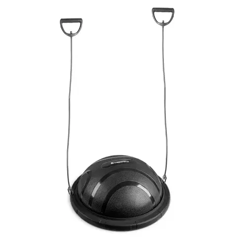 Balančné podložky Balančná podložka inSPORTline Dome Edge s gumovými expandermi čierna