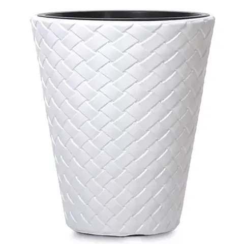 Kvetináče a truhlíky NABBI DBMT300 plastový kvetináč 30 cm biela