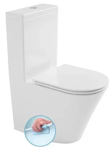 Záchody Bruckner - FEIN WC kombi, Rimless, spodný/zadný odpad, biela 201.428.4