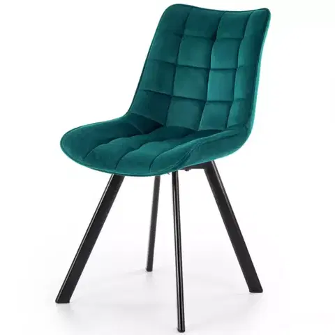 Čalúnené stoličky Stolička K332 Velvet/Kov tyrkysová