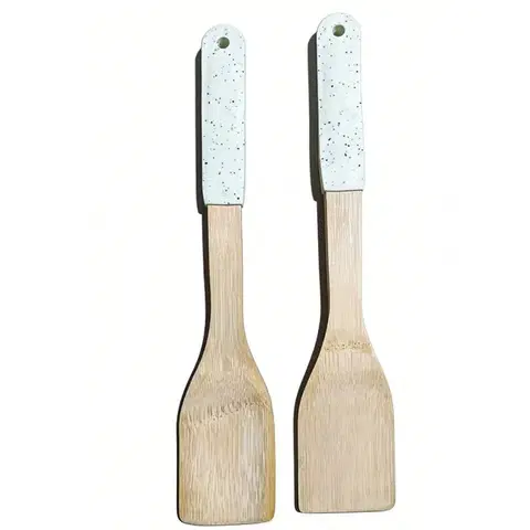 Dekorácie a bytové doplnky Jednoduchá obracačka bambus biela rukoväť 32*6cm ut03732bs17