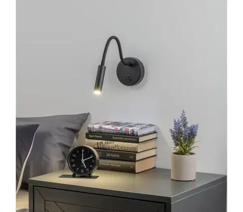 Svietidlá BRILAGI - LED Flexibilná nástenná lampa MAYA LED/3W/230V 4000K čierna BRI078
