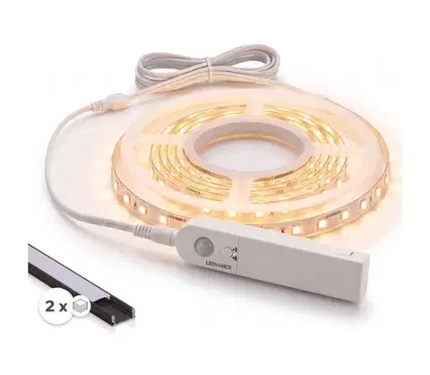 Záhradné lampy SmartLED SADA 1x LED pás so senzorom FLEX LED/3,6 W/4xAA, 2 m + 2x zapustený profil 1 m 2xSD0029+1xP227986